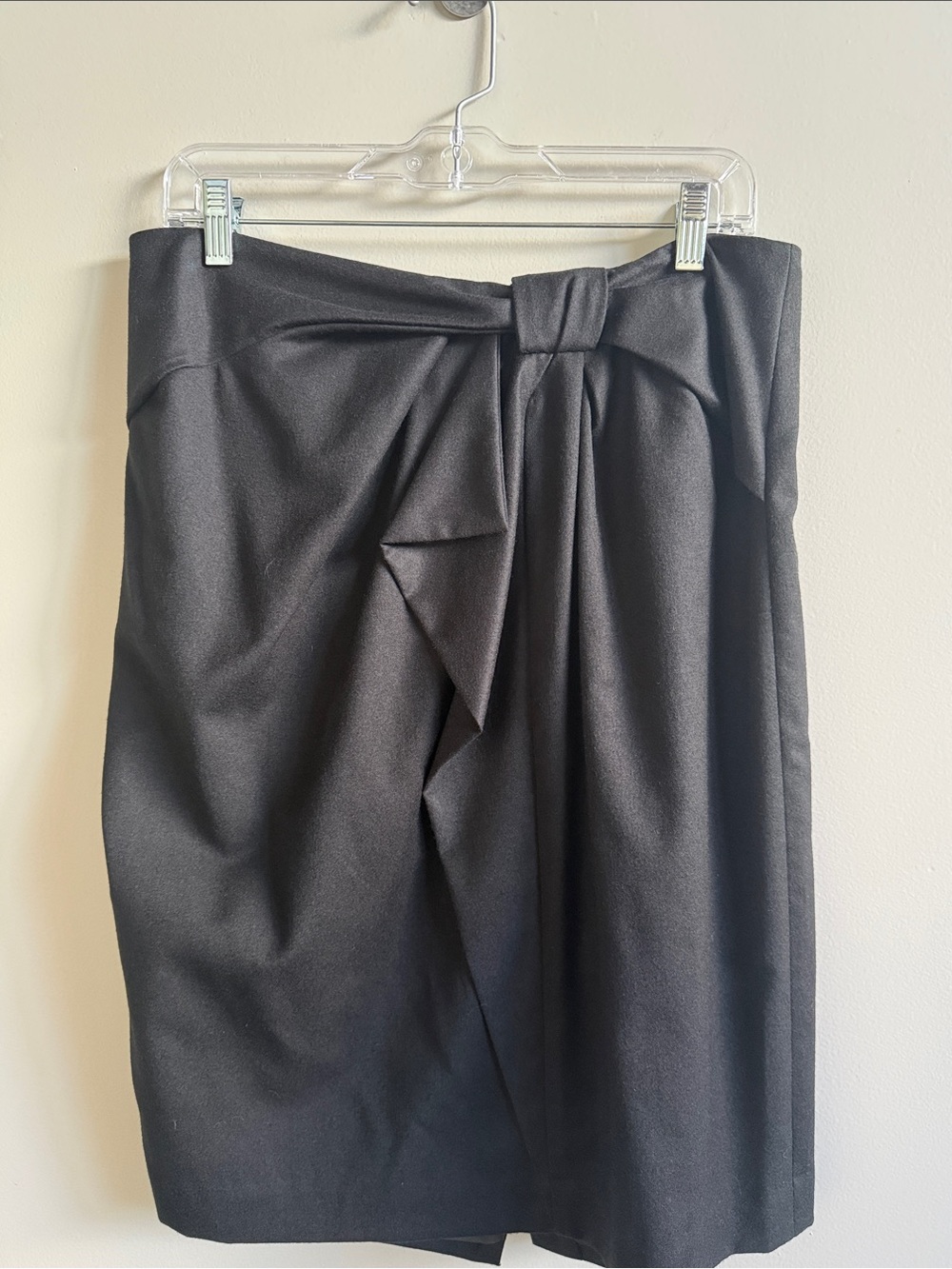 NWOT Banana Republic Black Knot-Detail Pencil Skirt Italian Fabric Size 12